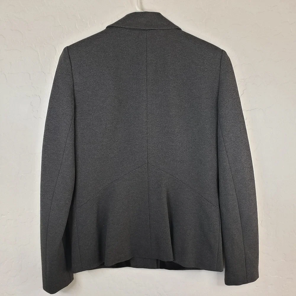 Lafayette 148 Blazer Women's‎ Size 2 Gray Long Sleeve Button Stretch Suit Jacket